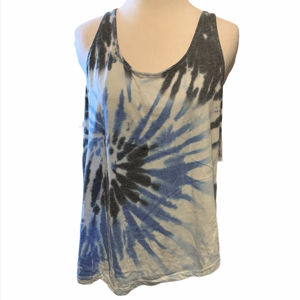 Tie dye tank with roped racerback